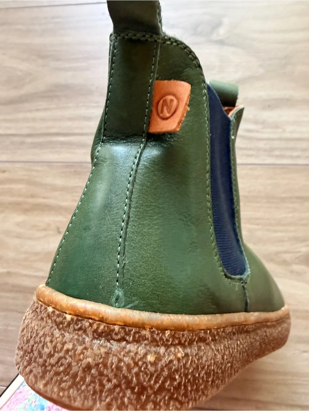 Naturino Kids Olive Green Leather Chelsea Ankle Boots EU 31 US 13 Youth Italy